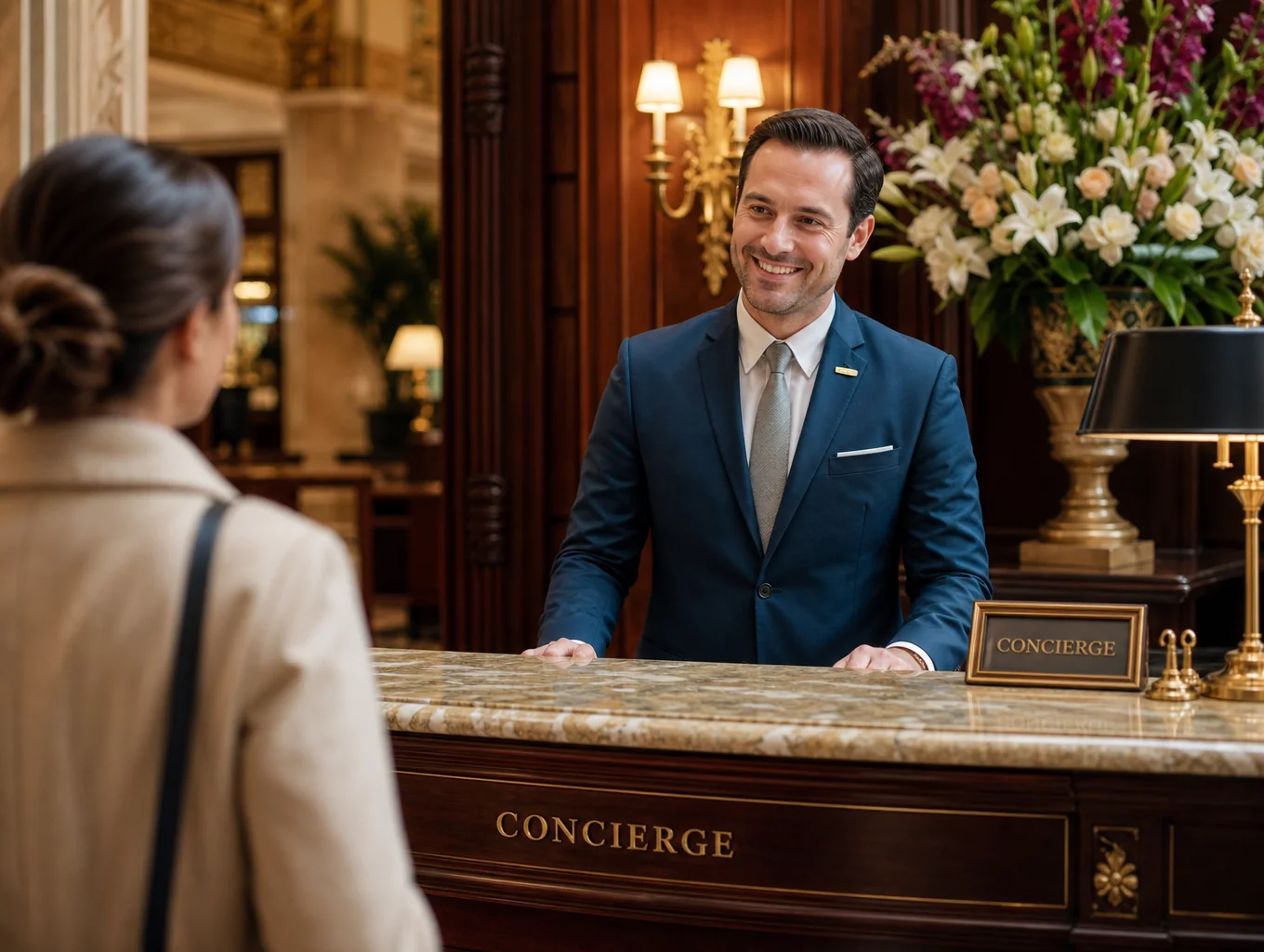 Concierge support desk providing 24/7 assistance