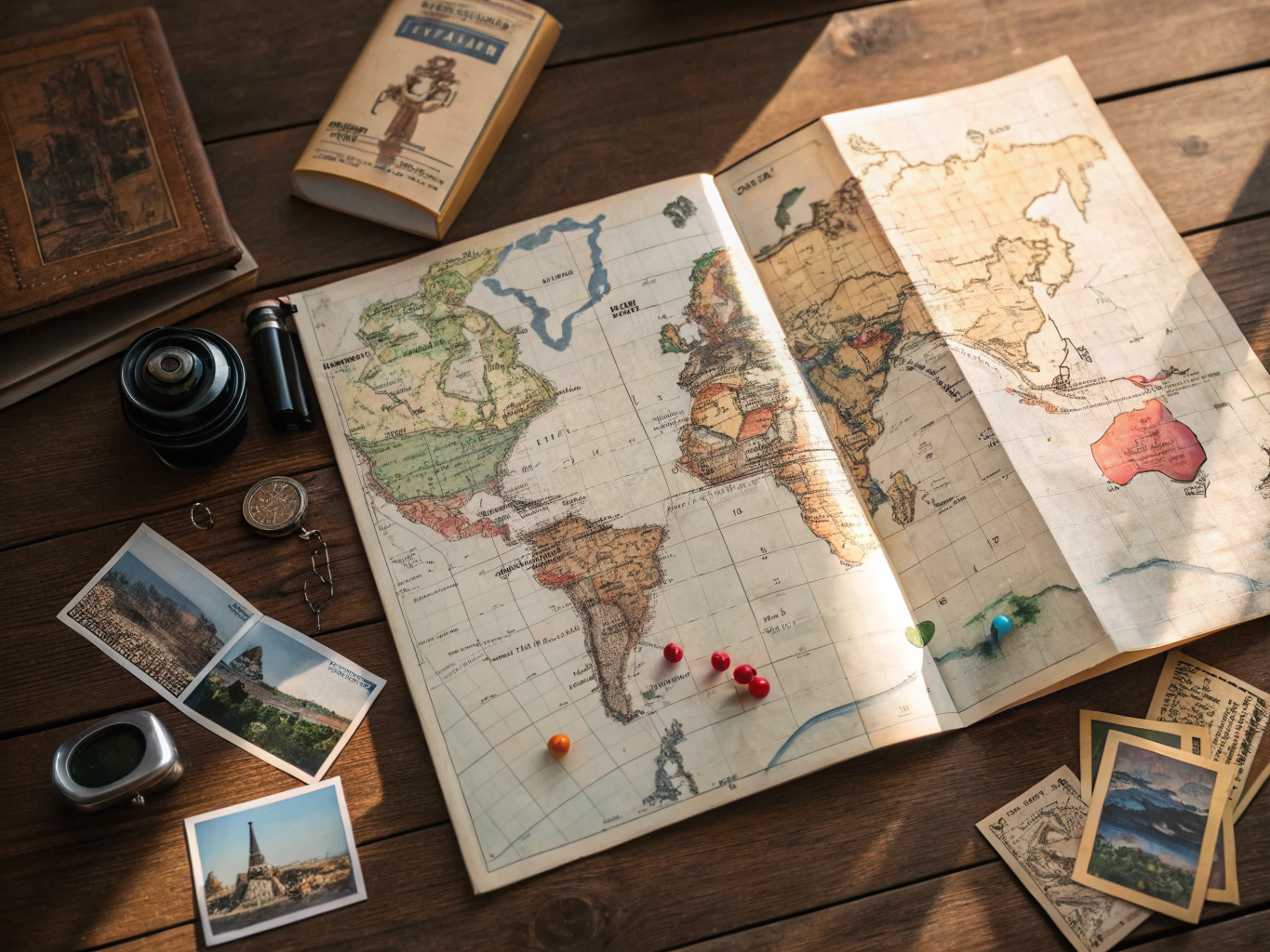 Custom travel itinerary map with planning tools